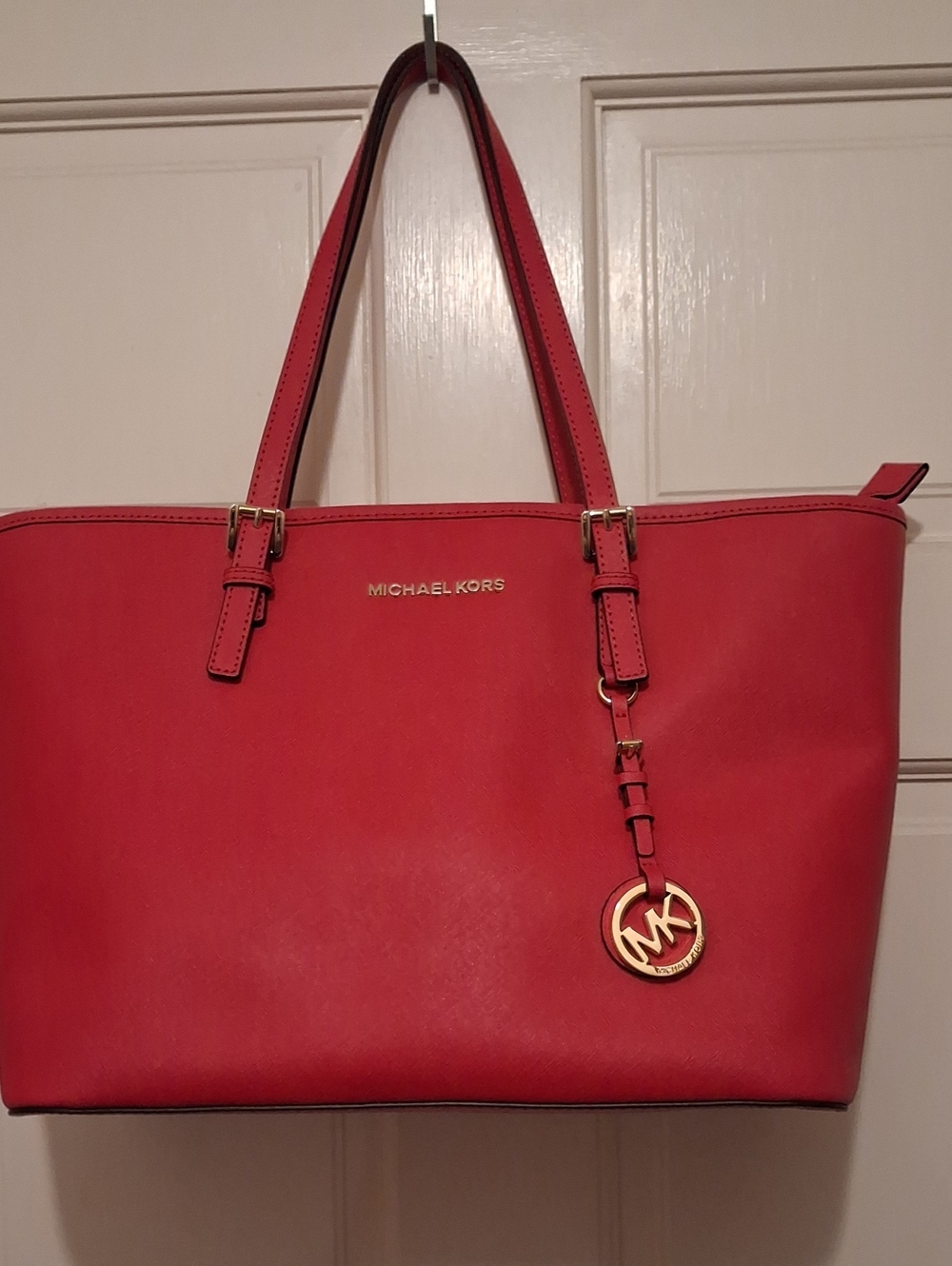 Michael Kors Tote Bag.rasberry Pink Leather.